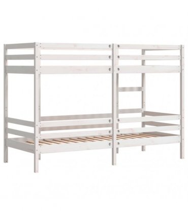 vidaXL Bunk Bed without Mattress White 75x190 cm Solid Wood Pine