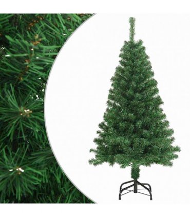 vidaXL Artificial Christmas Tree with Thick Branches Green 120 cm PVC