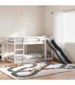 vidaXL Bunk Bed with Slide&Ladder without Mattress White 90x200 cm
