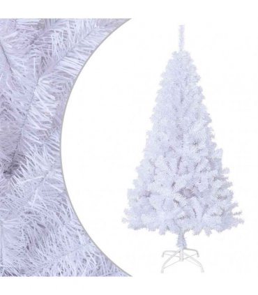 vidaXL Artificial Christmas Tree with Thick Branches White 120 cm PVC