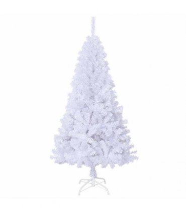 vidaXL Artificial Christmas Tree with Thick Branches White 120 cm PVC