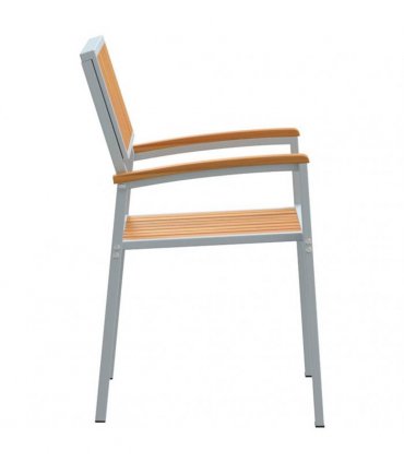 vidaXL Stacking Chair 6 pcs Brown Solid Acacia Wood Stackable