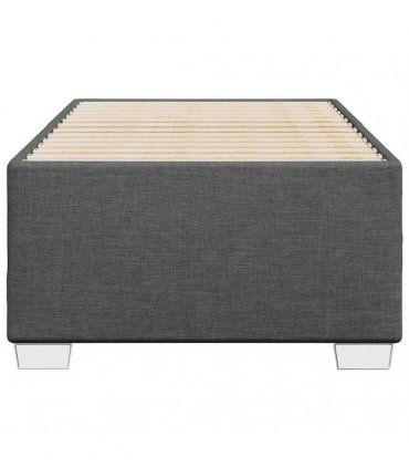 vidaXL Bed Frame without Mattress Dark Grey Single Fabric