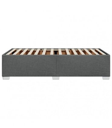 vidaXL Bed Frame without Mattress Dark Grey Single Fabric