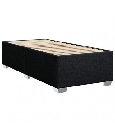 vidaXL Bed Frame without Mattress Black Single Fabric
