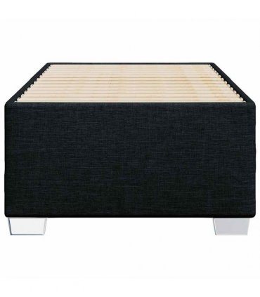 vidaXL Bed Frame without Mattress Black Single Fabric