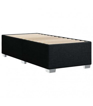 vidaXL Bed Frame without Mattress Black Single Fabric