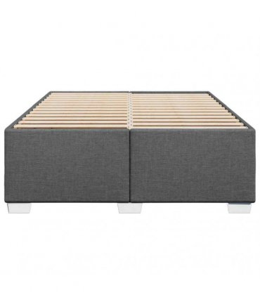 vidaXL Bed Frame without Mattress Dark Grey Double Fabric