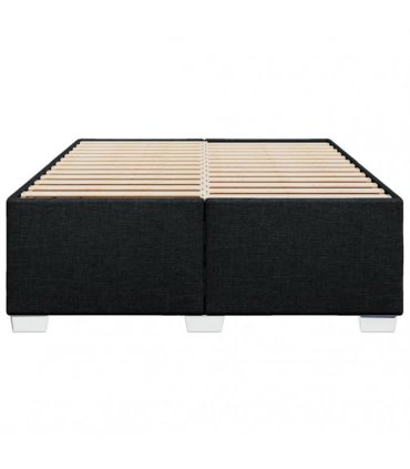 vidaXL Bed Frame without Mattress Black Double Fabric