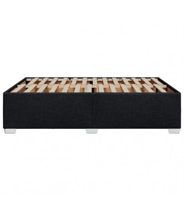 vidaXL Bed Frame without Mattress Black Double Fabric