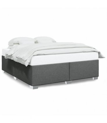 vidaXL Bed Frame without Mattress Dark Grey Super King Fabric