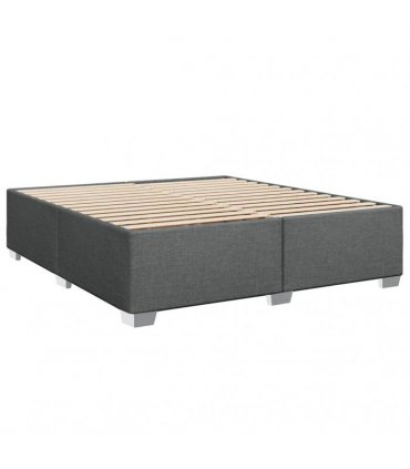 vidaXL Bed Frame without Mattress Dark Grey Super King Fabric