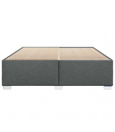 vidaXL Bed Frame without Mattress Dark Grey Super King Fabric