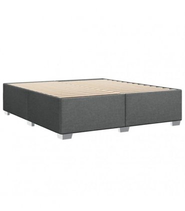vidaXL Bed Frame without Mattress Dark Grey Super King Fabric