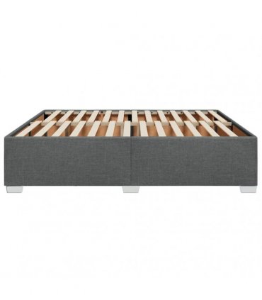 vidaXL Bed Frame without Mattress Dark Grey Super King Fabric