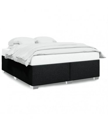 vidaXL Bed Frame without Mattress Black Super King Fabric