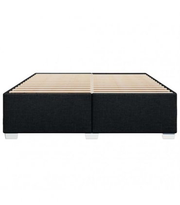 vidaXL Bed Frame without Mattress Black Super King Fabric