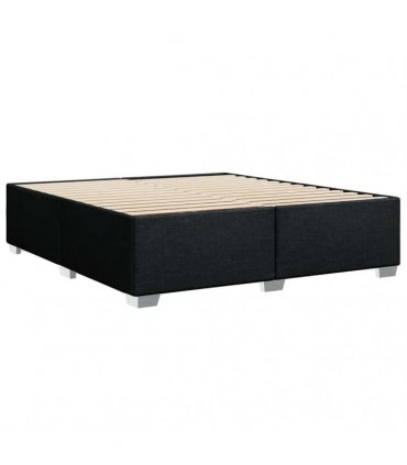 vidaXL Bed Frame without Mattress Black Super King Fabric
