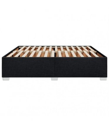 vidaXL Bed Frame without Mattress Black Super King Fabric