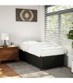 vidaXL Bed Frame without Mattress Black Single Faux Leather