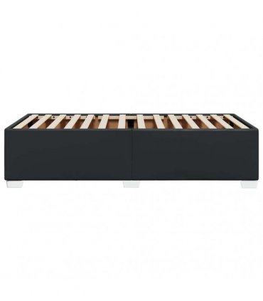 vidaXL Bed Frame without Mattress Black Single Faux Leather