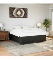 vidaXL Bed Frame without Mattress Black Super King Faux Leather