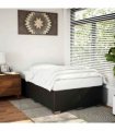 vidaXL Bed Frame without Mattress Black Double Faux Leather