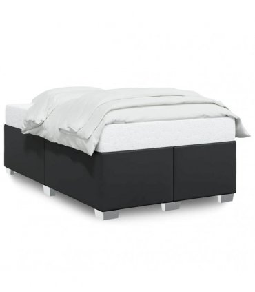 vidaXL Bed Frame without Mattress Black Double Faux Leather