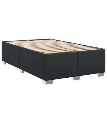 vidaXL Bed Frame without Mattress Black Double Faux Leather