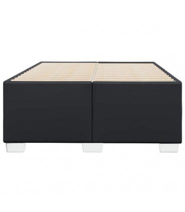 vidaXL Bed Frame without Mattress Black Double Faux Leather