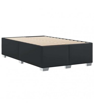 vidaXL Bed Frame without Mattress Black Double Faux Leather