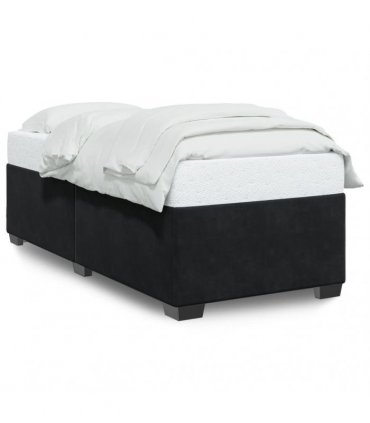 vidaXL Bed Frame without Mattress Black 90x190 cm Single Velvet