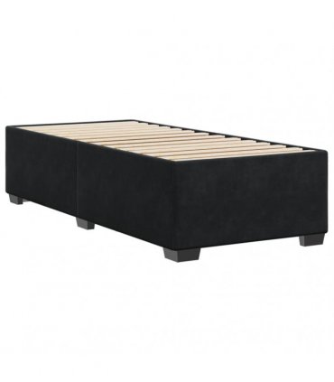 vidaXL Bed Frame without Mattress Black 90x190 cm Single Velvet