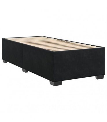 vidaXL Bed Frame without Mattress Black 90x190 cm Single Velvet