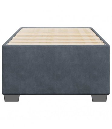 vidaXL Bed Frame without Mattress Dark Grey Single Velvet