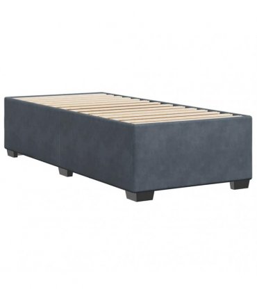 vidaXL Bed Frame without Mattress Dark Grey Single Velvet