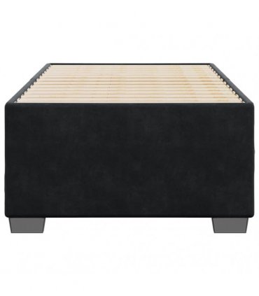 vidaXL Bed Frame without Mattress Black Single Velvet