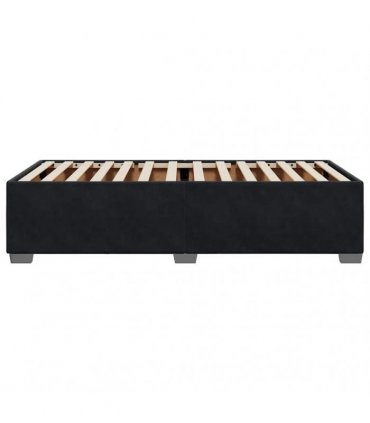 vidaXL Bed Frame without Mattress Black Single Velvet