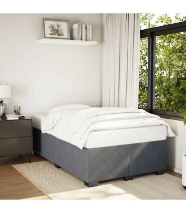 vidaXL Bed Frame without Mattress Dark Grey Double Velvet