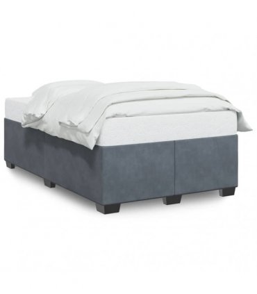 vidaXL Bed Frame without Mattress Dark Grey Double Velvet