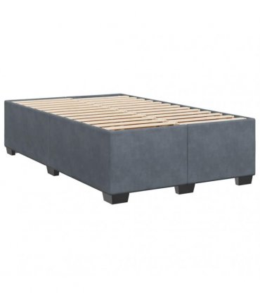 vidaXL Bed Frame without Mattress Dark Grey Double Velvet