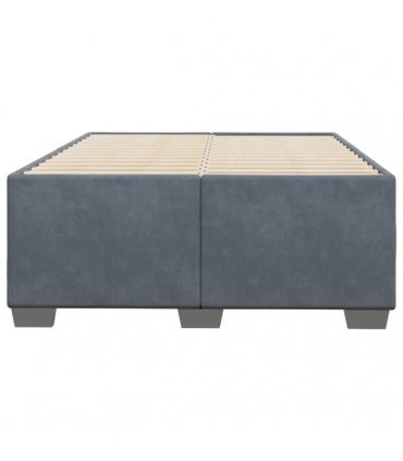 vidaXL Bed Frame without Mattress Dark Grey Double Velvet