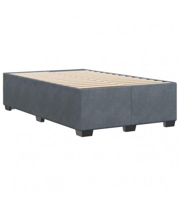 vidaXL Bed Frame without Mattress Dark Grey Double Velvet