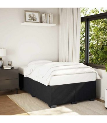 vidaXL Bed Frame without Mattress Black Double Velvet