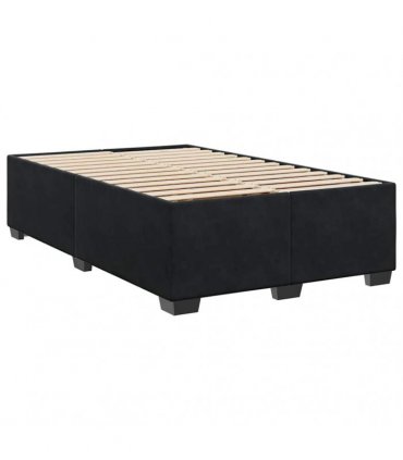 vidaXL Bed Frame without Mattress Black Double Velvet