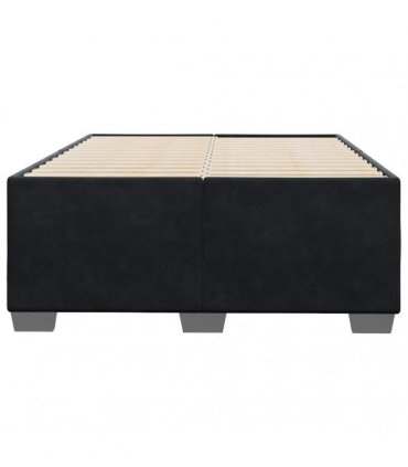 vidaXL Bed Frame without Mattress Black Double Velvet