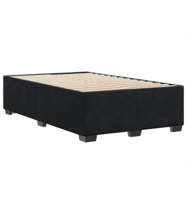 vidaXL Bed Frame without Mattress Black Double Velvet