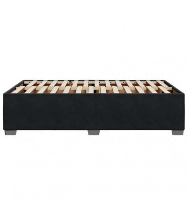 vidaXL Bed Frame without Mattress Black Double Velvet