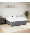vidaXL Bed Frame without Mattress Dark Grey Super King Velvet