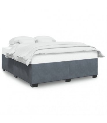 vidaXL Bed Frame without Mattress Dark Grey Super King Velvet